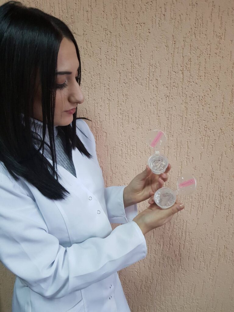 On June 15, 2020 - the student, Jamalova Ayten, developed samples of gel bases and gels with plant extracts for the treatment